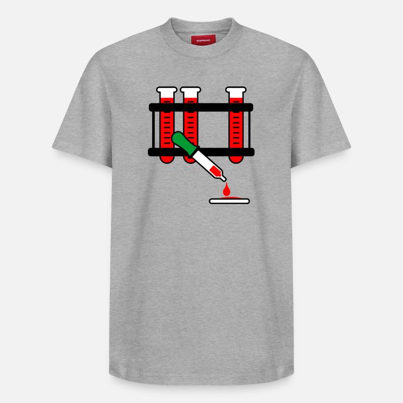 Pipette de test sanguin - T-shirt unisexe décontracté en coton Supima – de SPREAD - gris chiné