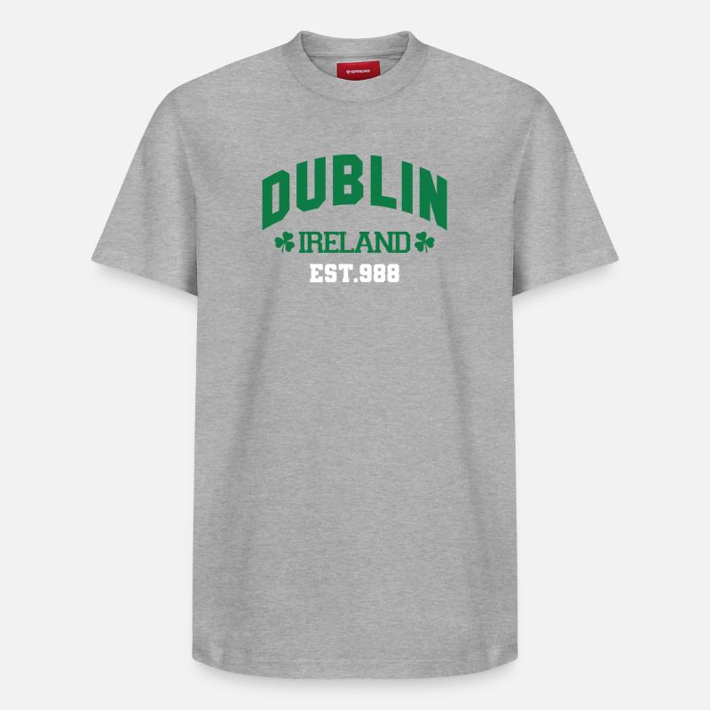 Dublin - Irlande - T-shirt unisexe décontracté en coton Supima – de SPREAD - gris chiné