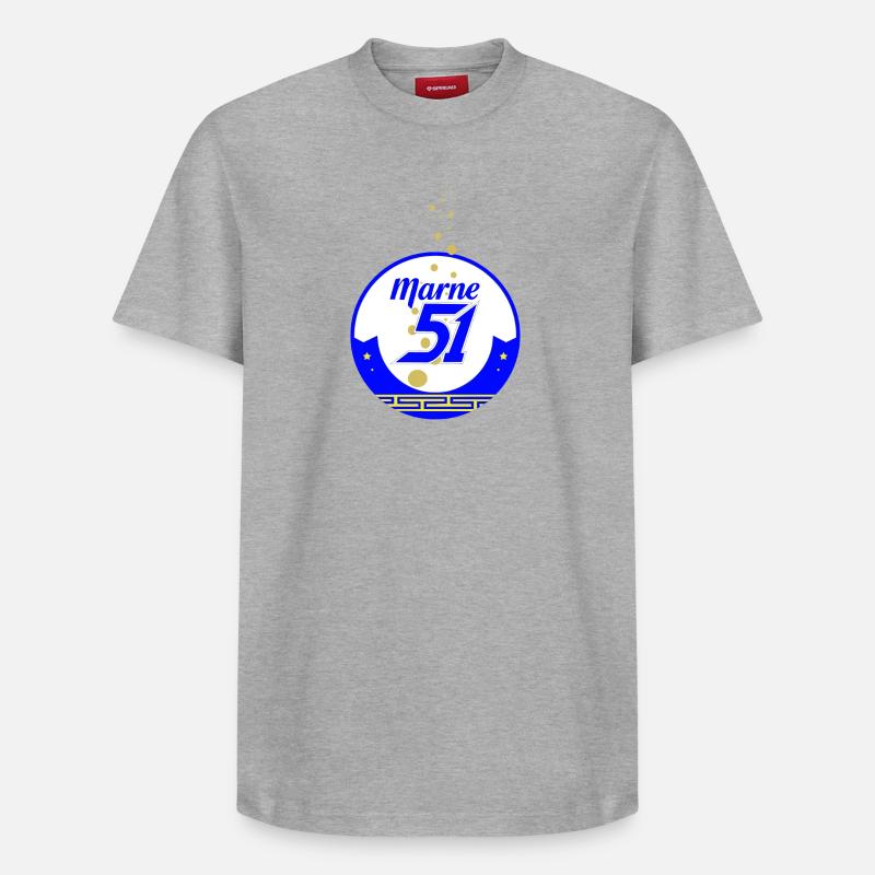Marne - T-shirt unisexe décontracté en coton Supima – de SPREAD - gris chiné