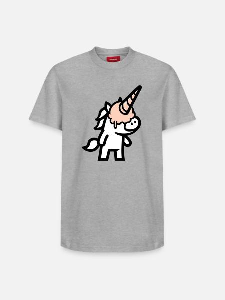 Eishorn - Relaxed Unisex Supima Cotton T-Shirt – von SPREAD - Grau meliert