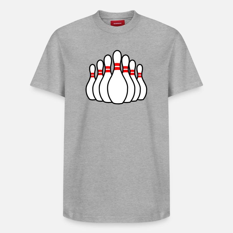 Quilles de bowling - T-shirt unisexe décontracté en coton Supima – de SPREAD - gris chiné