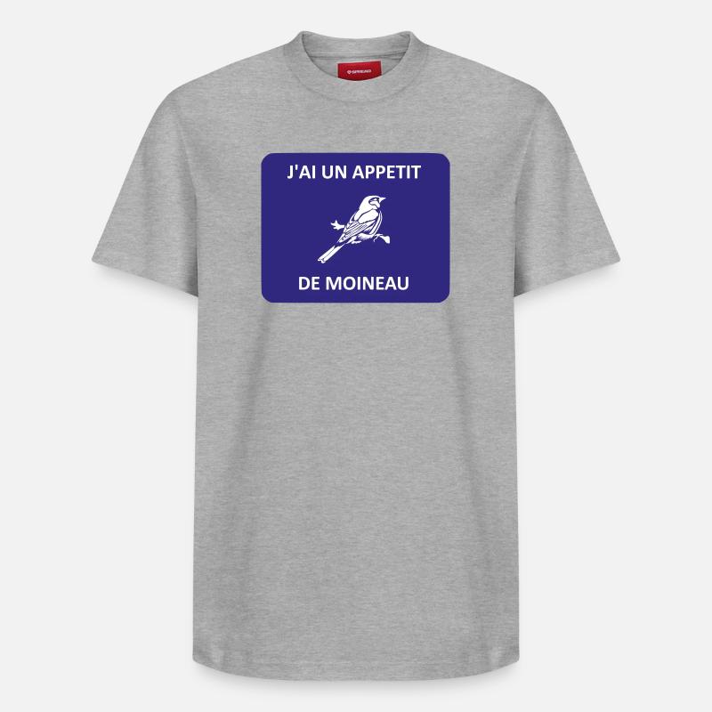 Appétit de moineau - T-shirt unisexe décontracté en coton Supima – de SPREAD - gris chiné