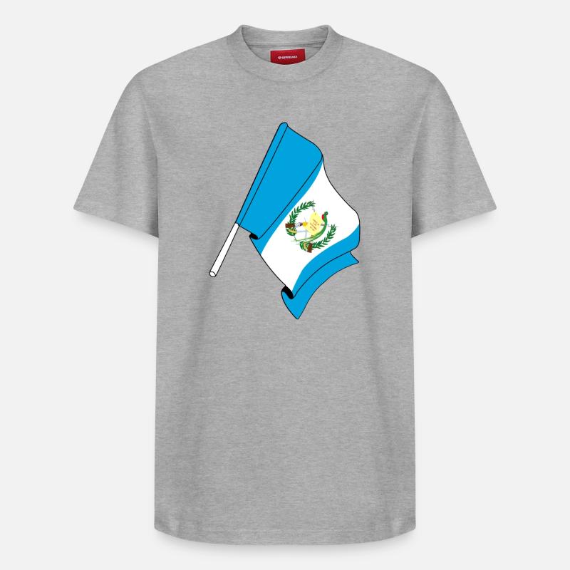 Drapeau Guatemala - T-shirt unisexe décontracté en coton Supima – de SPREAD - gris chiné