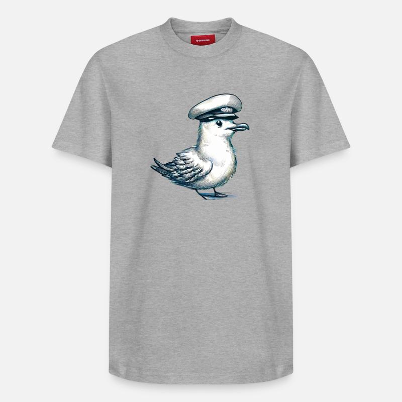 Mouette - T-shirt unisexe décontracté en coton Supima – de SPREAD - gris chiné