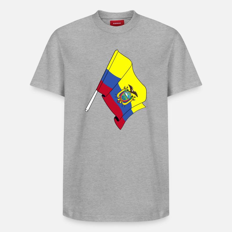 Drapeau Équateur - T-shirt unisexe décontracté en coton Supima – de SPREAD - gris chiné