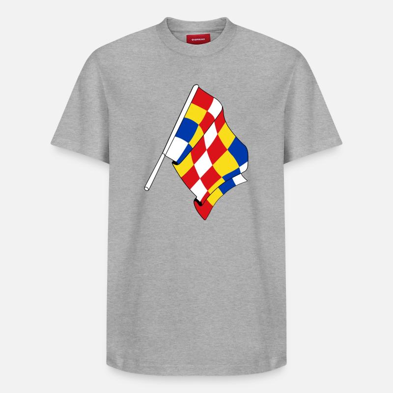 Drapeau Anvers Belgique - T-shirt unisexe décontracté en coton Supima – de SPREAD - gris chiné