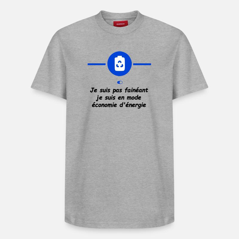 Mode économie d'énergie - T-shirt unisexe décontracté en coton Supima – de SPREAD - gris chiné