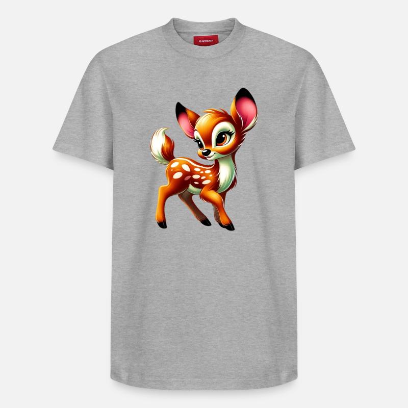 Faon - T-shirt unisexe décontracté en coton Supima – de SPREAD - gris chiné