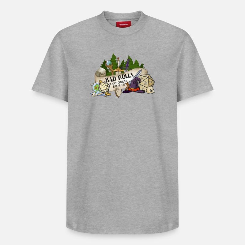 Bad Rolls make great stories - Relaxed Unisex Supima Cotton T-Shirt – von SPREAD - Grau meliert