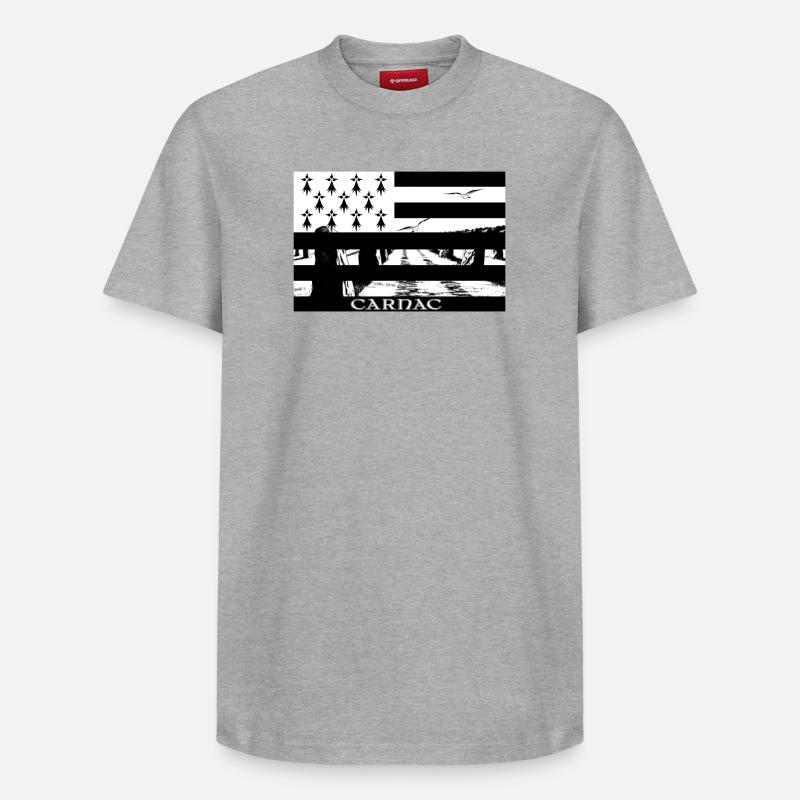 CARNAC - T-shirt unisexe décontracté en coton Supima – de SPREAD - gris chiné