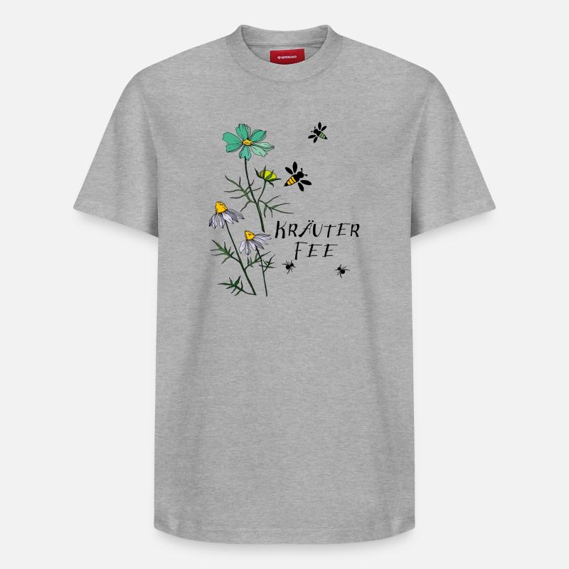 Herbe, Fée, Abeille, Fourmi - T-shirt unisexe décontracté en coton Supima – de SPREAD - gris chiné