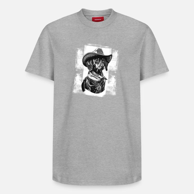Shérif Jamnik - T-shirt unisexe décontracté en coton Supima – de SPREAD - gris chiné