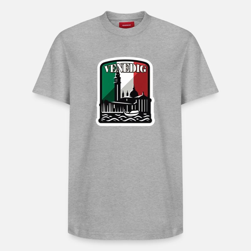 Viva Venezia - T-shirt unisexe décontracté en coton Supima – de SPREAD - gris chiné