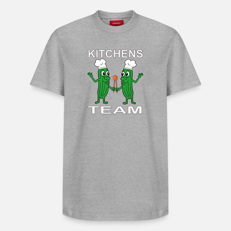 Cuisiner Cuisiner - T-shirt unisexe décontracté en coton Supima – de SPREAD - gris chiné