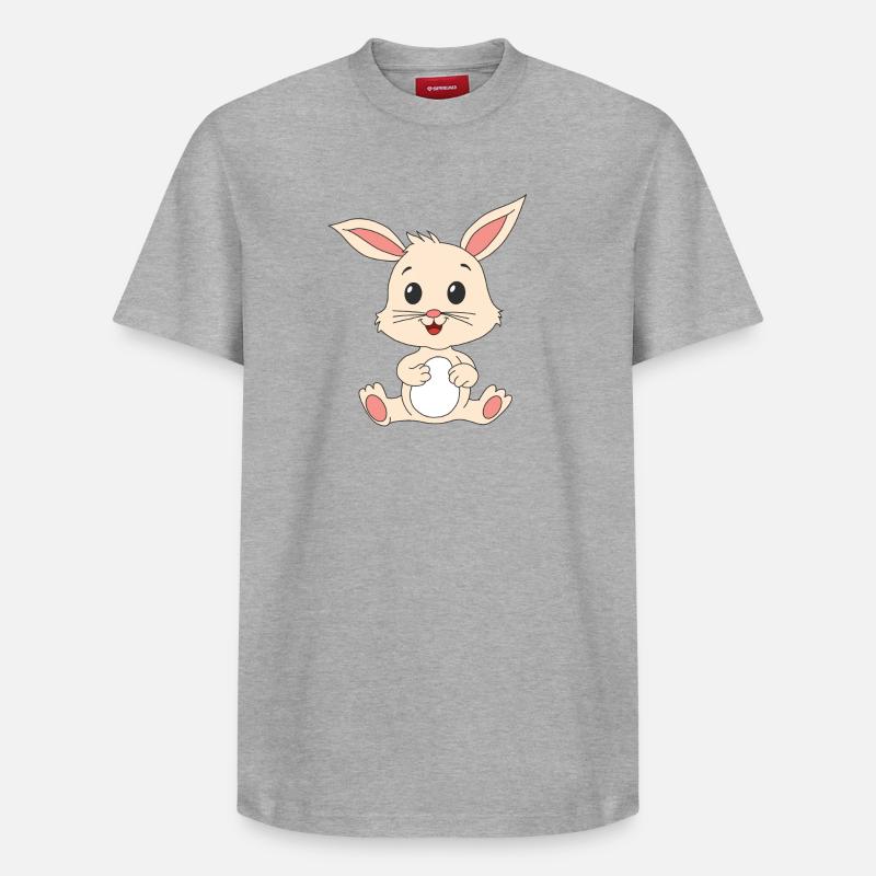 Lapin Lapin - T-shirt unisexe décontracté en coton Supima – de SPREAD - gris chiné