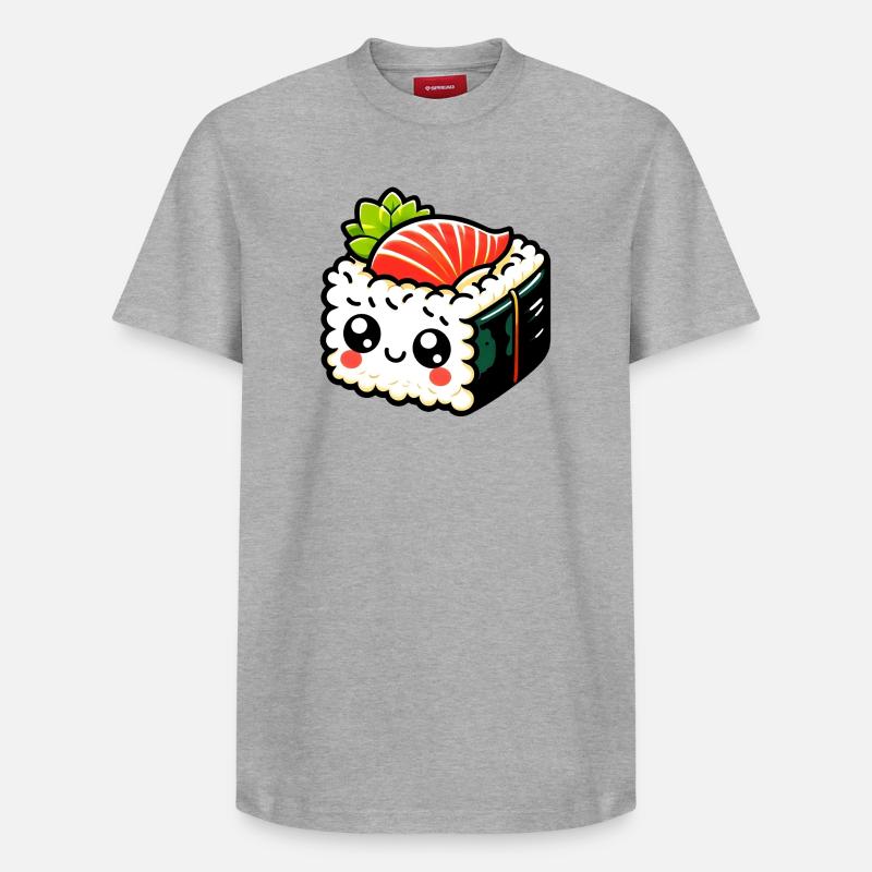Sushi - T-shirt unisexe décontracté en coton Supima – de SPREAD - gris chiné