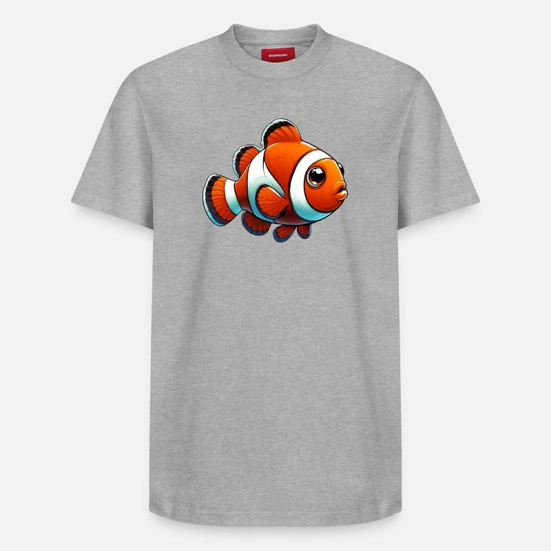 Clownfisch - Relaxed Unisex Supima Cotton T-Shirt – von SPREAD - Grau meliert