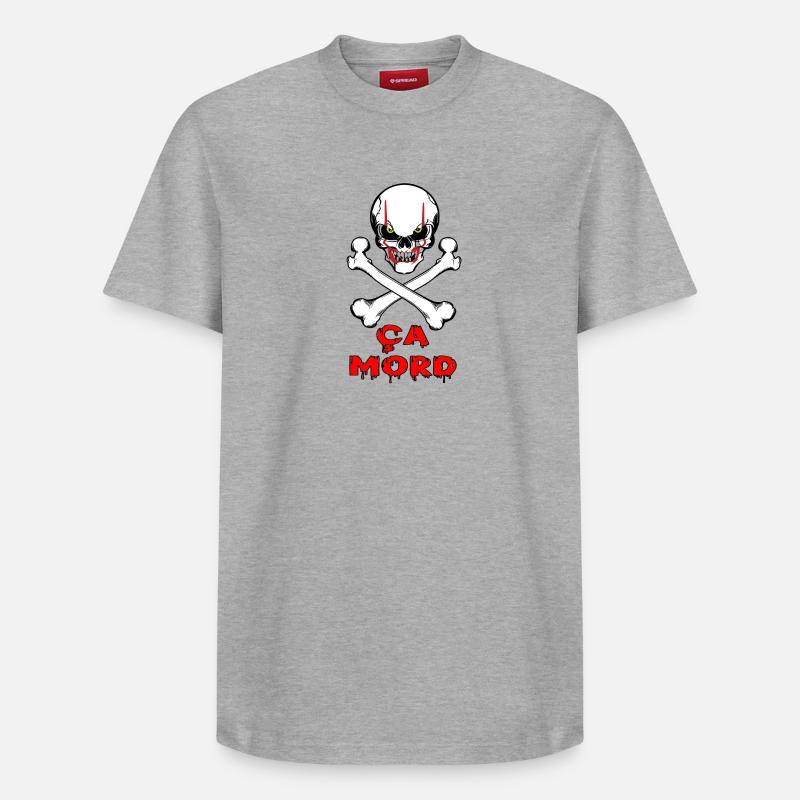 Ca mord - T-shirt unisexe décontracté en coton Supima – de SPREAD - gris chiné