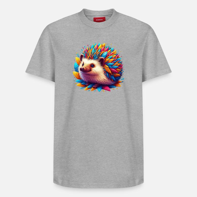 Hérisson - T-shirt unisexe décontracté en coton Supima – de SPREAD - gris chiné