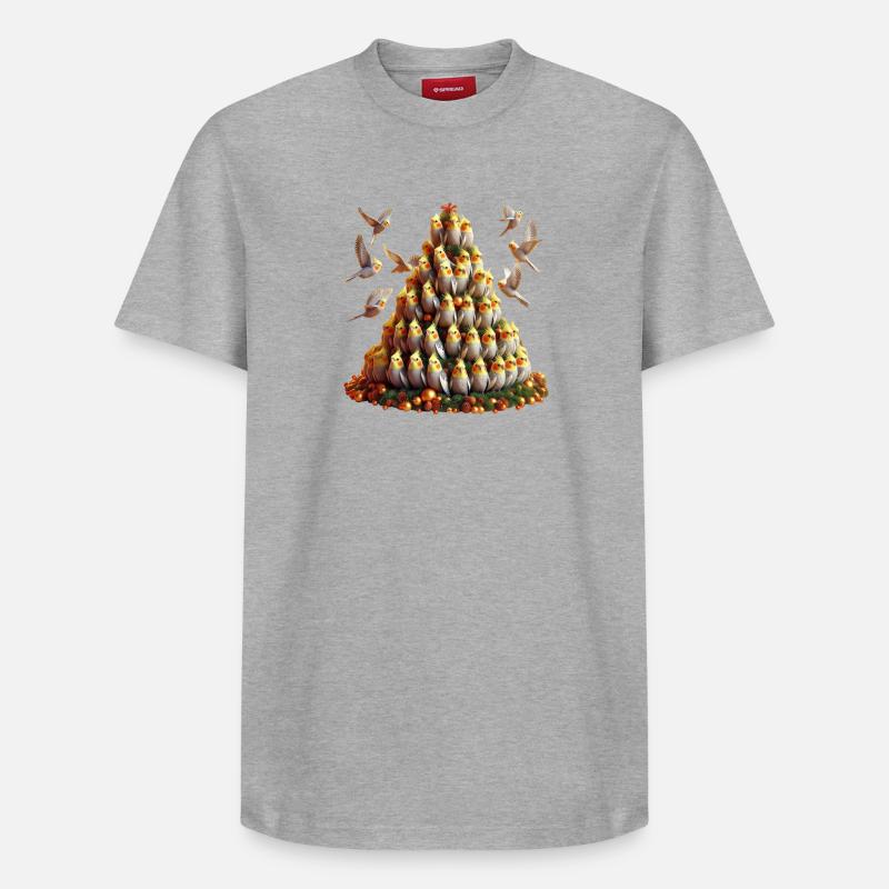 Weihnachtsbaum (02) - Relaxed Unisex Supima Cotton T-Shirt – von SPREAD - Grau meliert