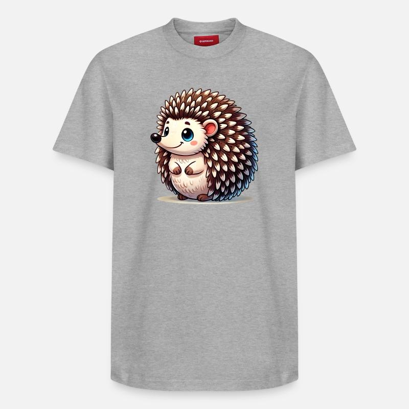 Hérisson - T-shirt unisexe décontracté en coton Supima – de SPREAD - gris chiné