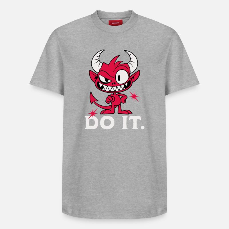 Fais-le. Diable effronté - T-shirt unisexe décontracté en coton Supima – de SPREAD - gris chiné
