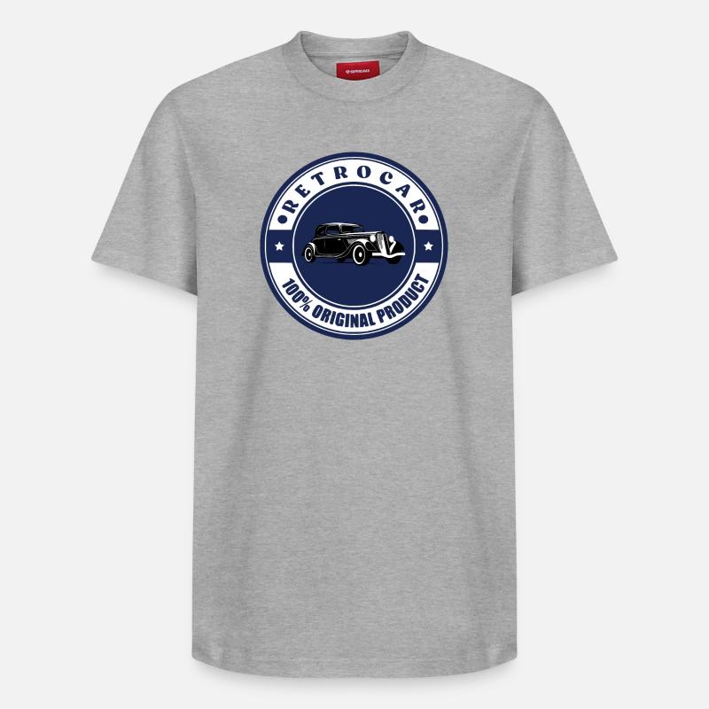 Retro-Auto - Relaxed Unisex Supima Cotton T-Shirt – von SPREAD - Grau meliert