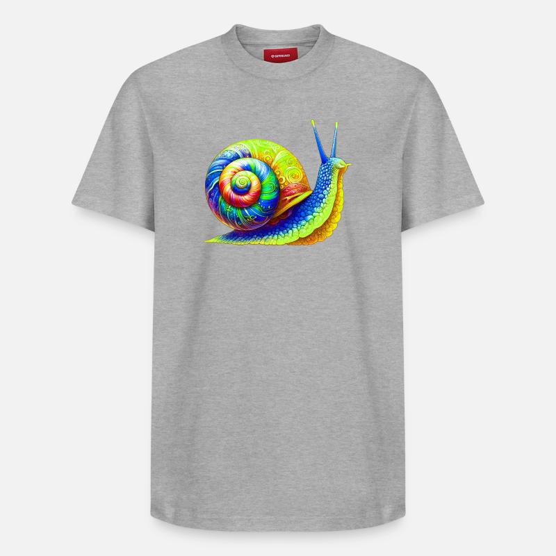Escargot - T-shirt unisexe décontracté en coton Supima – de SPREAD - gris chiné
