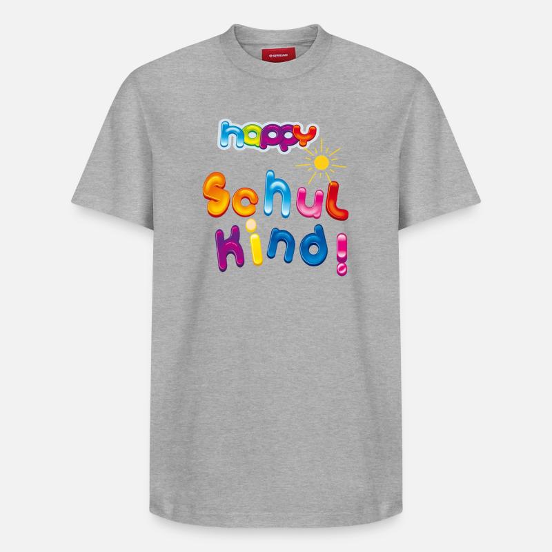 Écolier heureux - T-shirt unisexe décontracté en coton Supima – de SPREAD - gris chiné