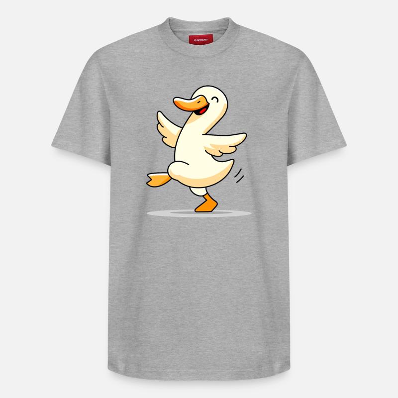 Canard dansant - T-shirt unisexe décontracté en coton Supima – de SPREAD - gris chiné