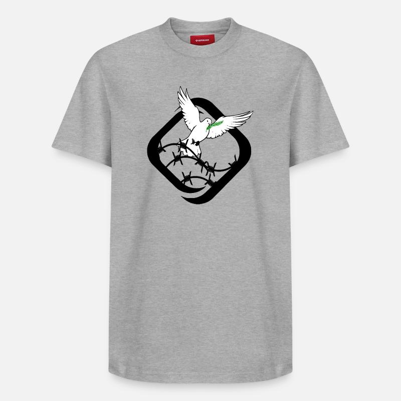 Tauben - Relaxed Unisex Supima Cotton T-Shirt – von SPREAD - Grau meliert