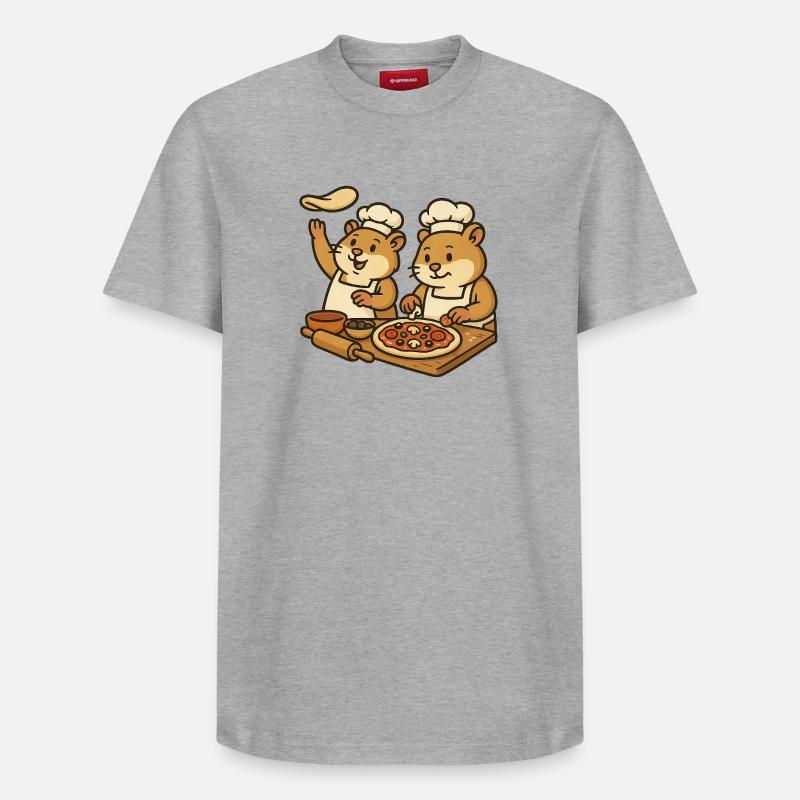 Cuisiniers hamsters - T-shirt unisexe décontracté en coton Supima – de SPREAD - gris chiné