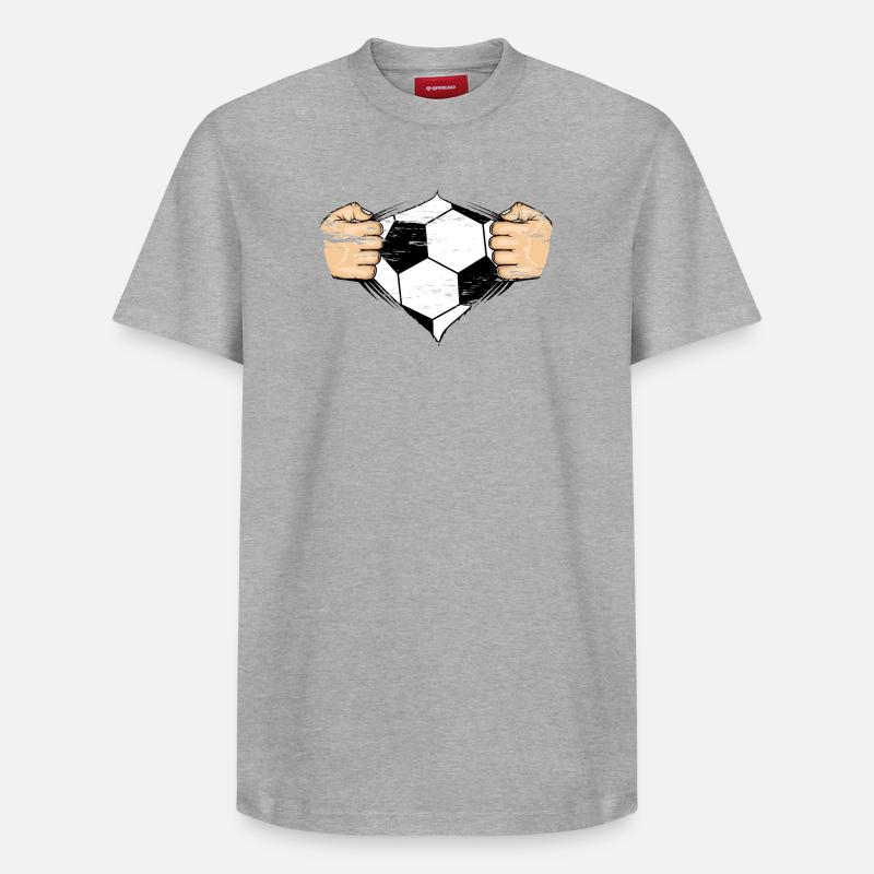 Soccer Design utilisé - T-shirt unisexe décontracté en coton Supima – de SPREAD - gris chiné