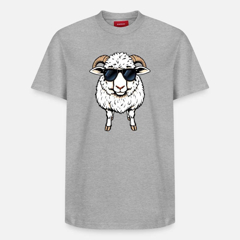 Mouton - T-shirt unisexe décontracté en coton Supima – de SPREAD - gris chiné