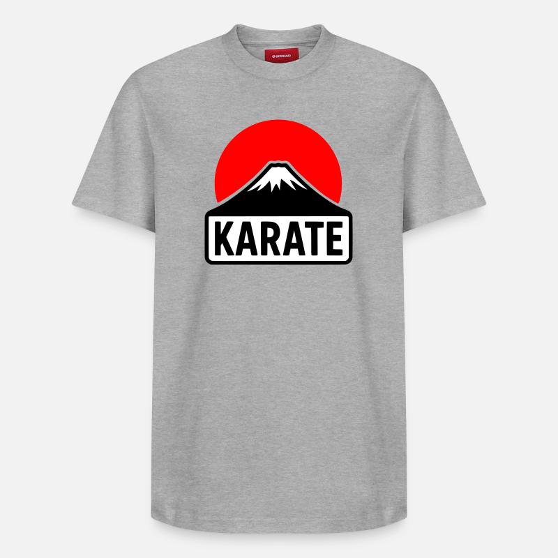 Fuji-San - T-shirt unisexe décontracté en coton Supima – de SPREAD - gris chiné