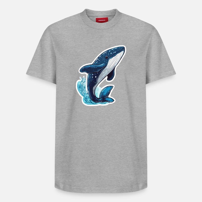 Wal - Relaxed Unisex Supima Cotton T-Shirt – von SPREAD - Grau meliert