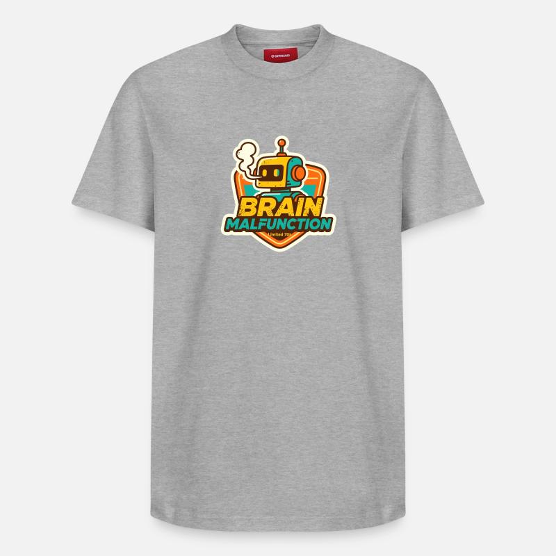 Dysfonctionnement cérébral Conception de robot rétro - T-shirt unisexe décontracté en coton Supima – de SPREAD - gris chiné