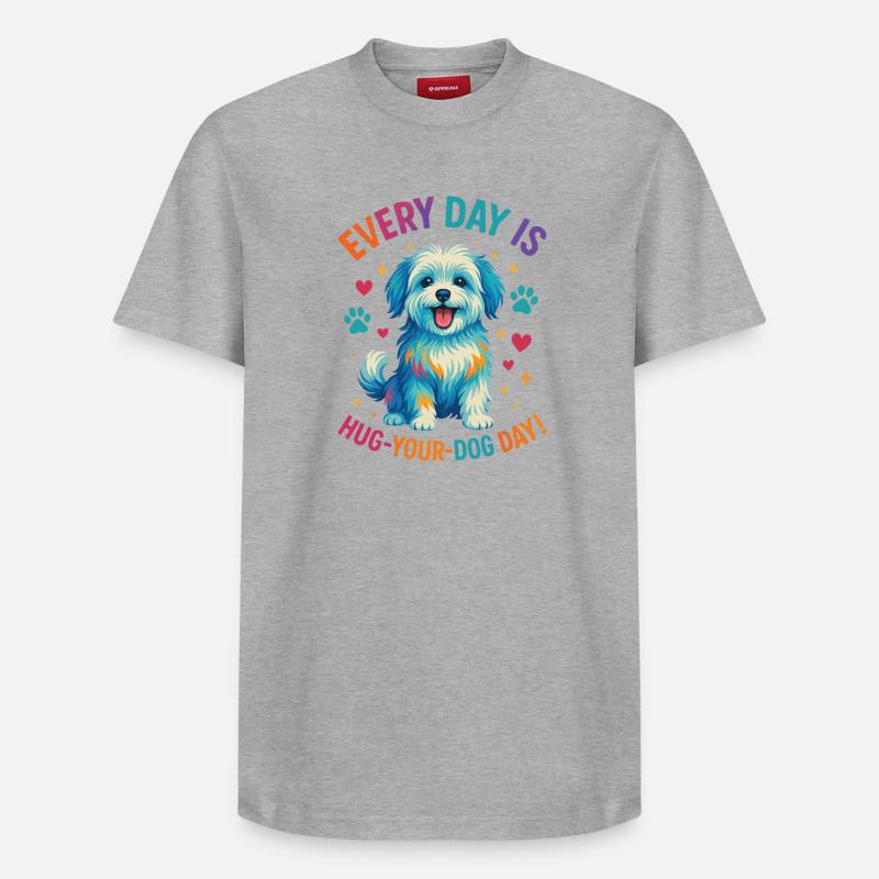 Maltais - T-shirt unisexe décontracté en coton Supima – de SPREAD - gris chiné