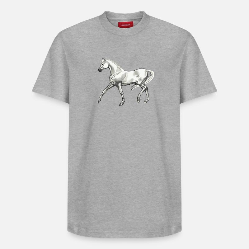 Trabender_Araberhengst - T-shirt unisexe décontracté en coton Supima – de SPREAD - gris chiné