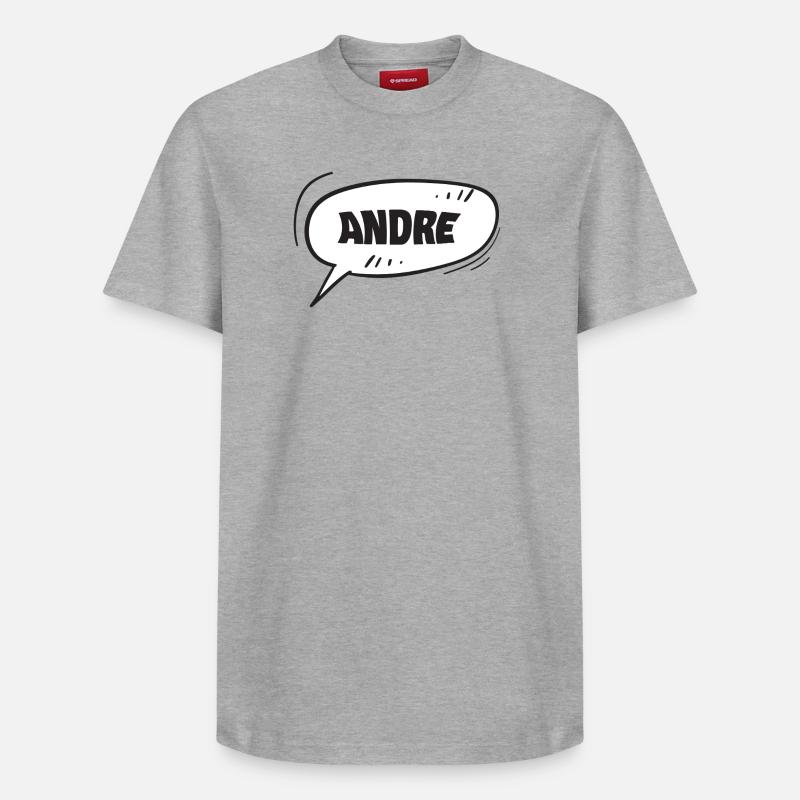 Andre Andre - Relaxed Unisex Supima Cotton T-Shirt – von SPREAD - Grau meliert