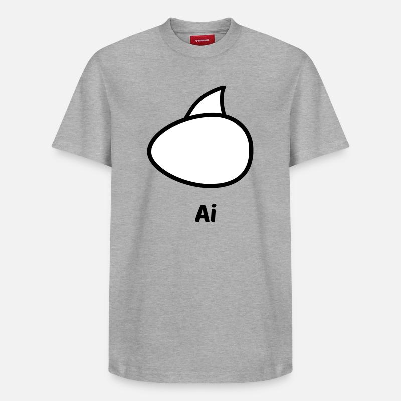 IA - T-shirt unisexe décontracté en coton Supima – de SPREAD - gris chiné