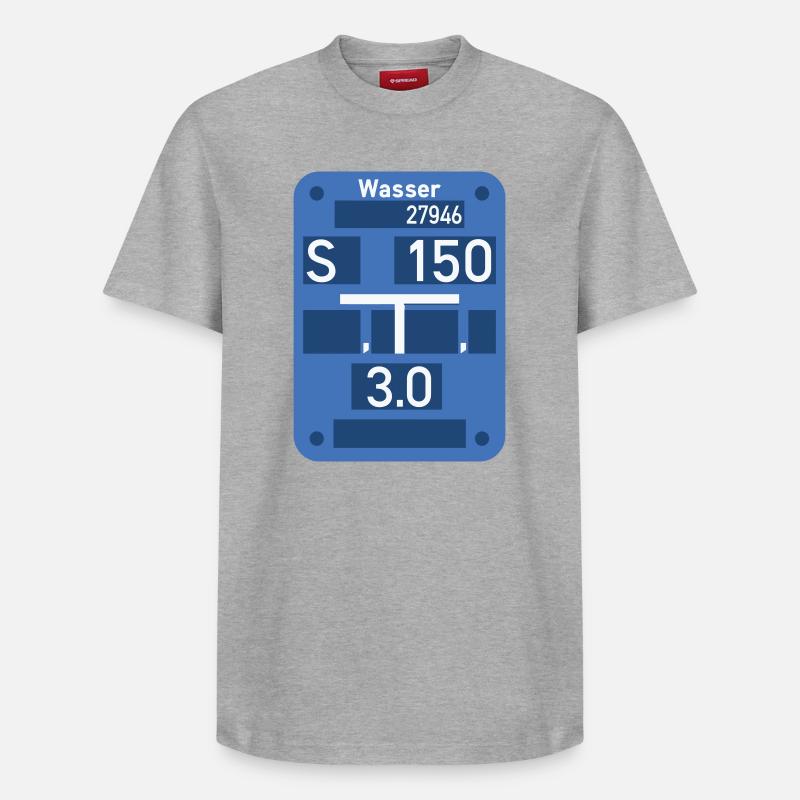 Bouclier d’eau - T-shirt unisexe décontracté en coton Supima – de SPREAD - gris chiné