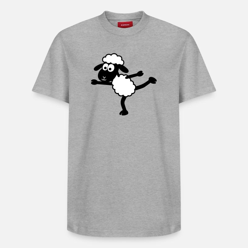 Yoga Mouton - T-shirt unisexe décontracté en coton Supima – de SPREAD - gris chiné