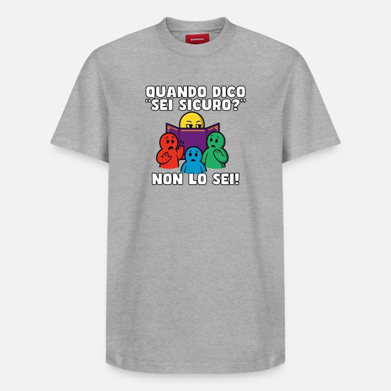 « Êtes-vous sûr ? » – Vous ne l’êtes pas. - T-shirt unisexe décontracté en coton Supima – de SPREAD - gris chiné