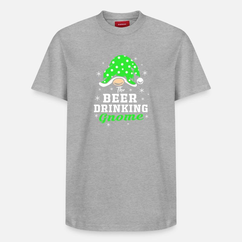 Gnom Bier - Relaxed Unisex Supima Cotton T-Shirt – von SPREAD - Grau meliert