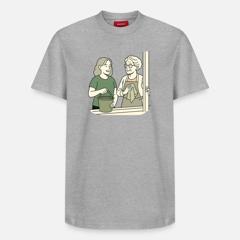 Mamie Karin - T-shirt unisexe décontracté en coton Supima – de SPREAD - gris chiné