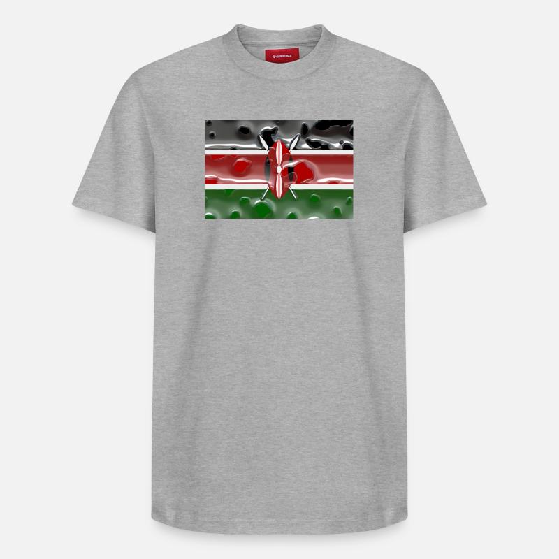 Kenya Kenya - T-shirt unisexe décontracté en coton Supima – de SPREAD - gris chiné