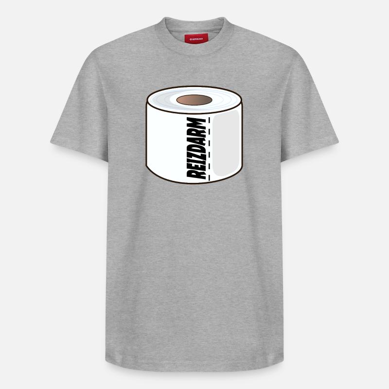 INTESTIN IRRITABLE, PAPIER TOILETTE, DIGESTION - T-shirt unisexe décontracté en coton Supima – de SPREAD - gris chiné