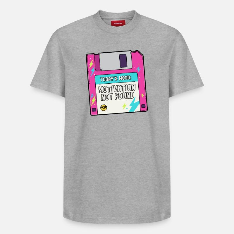 La motivation manque sur disquette - T-shirt unisexe décontracté en coton Supima – de SPREAD - gris chiné