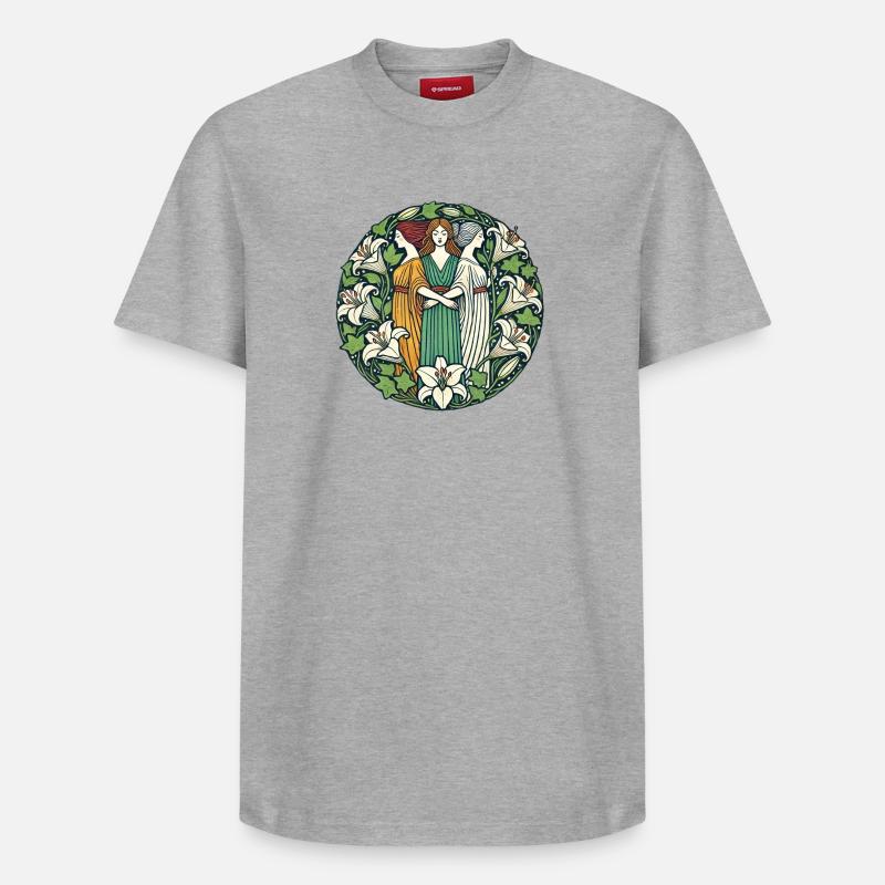 Triple Déesse - T-shirt unisexe décontracté en coton Supima – de SPREAD - gris chiné